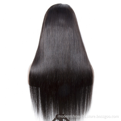 Natural black color 13*4  lace front wig wholesale quality human hair lace wigs